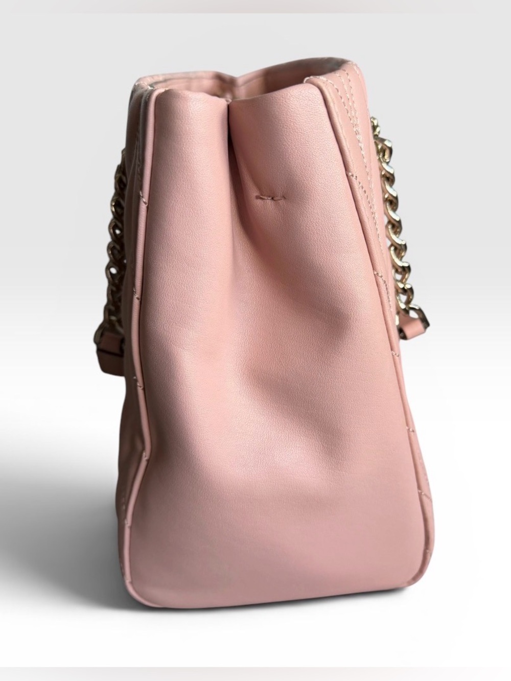 KATE ♠️ SPADE LEATHER Pink Quilted Chain-Handle BAG - Picture 6 of 17